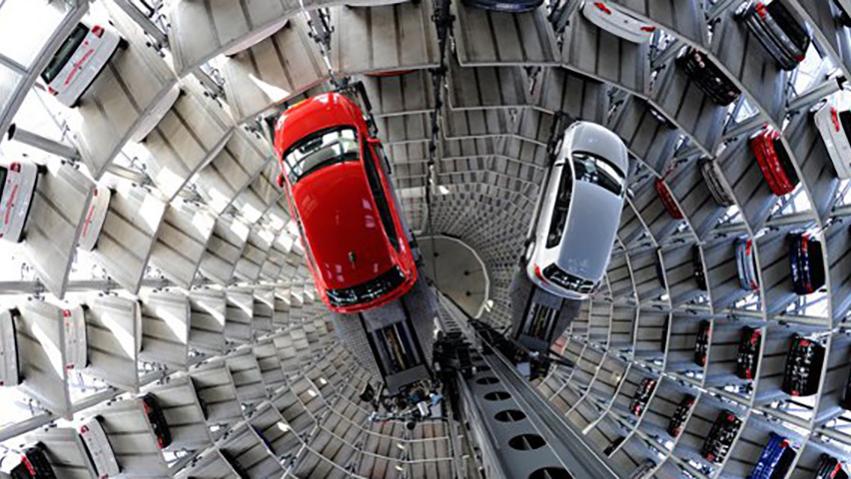 Automated parking tower.