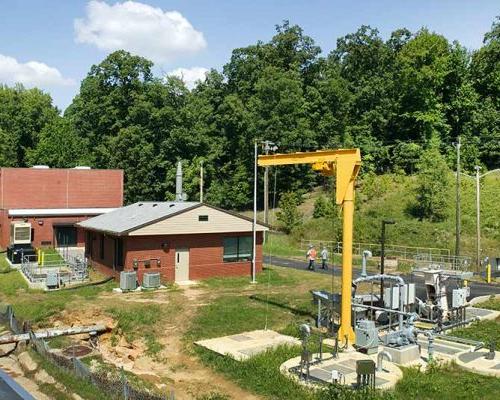 Exterior photo of the Indian Head Wastewater Treatment Plant